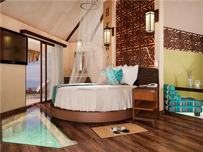 Palafitos Maroma — guestroom detail